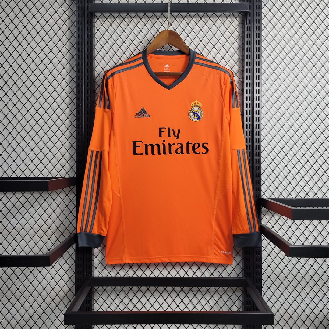 Real Madrid Retro Jersey Third Away Long Sleeve Custom Soccer Shirt 2013/14 - Jersey