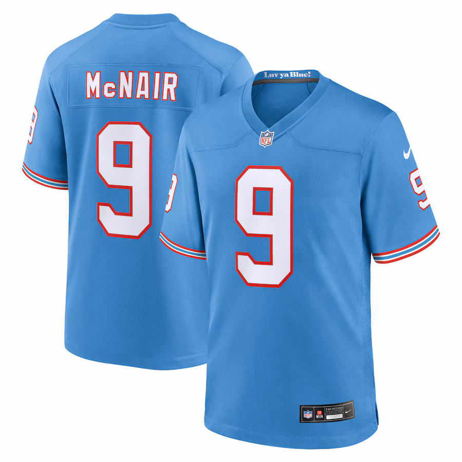 Men's Tennessee Titans Steve McNair Nike Light Blue Retired Player Alternate Game Jersey - Jersey