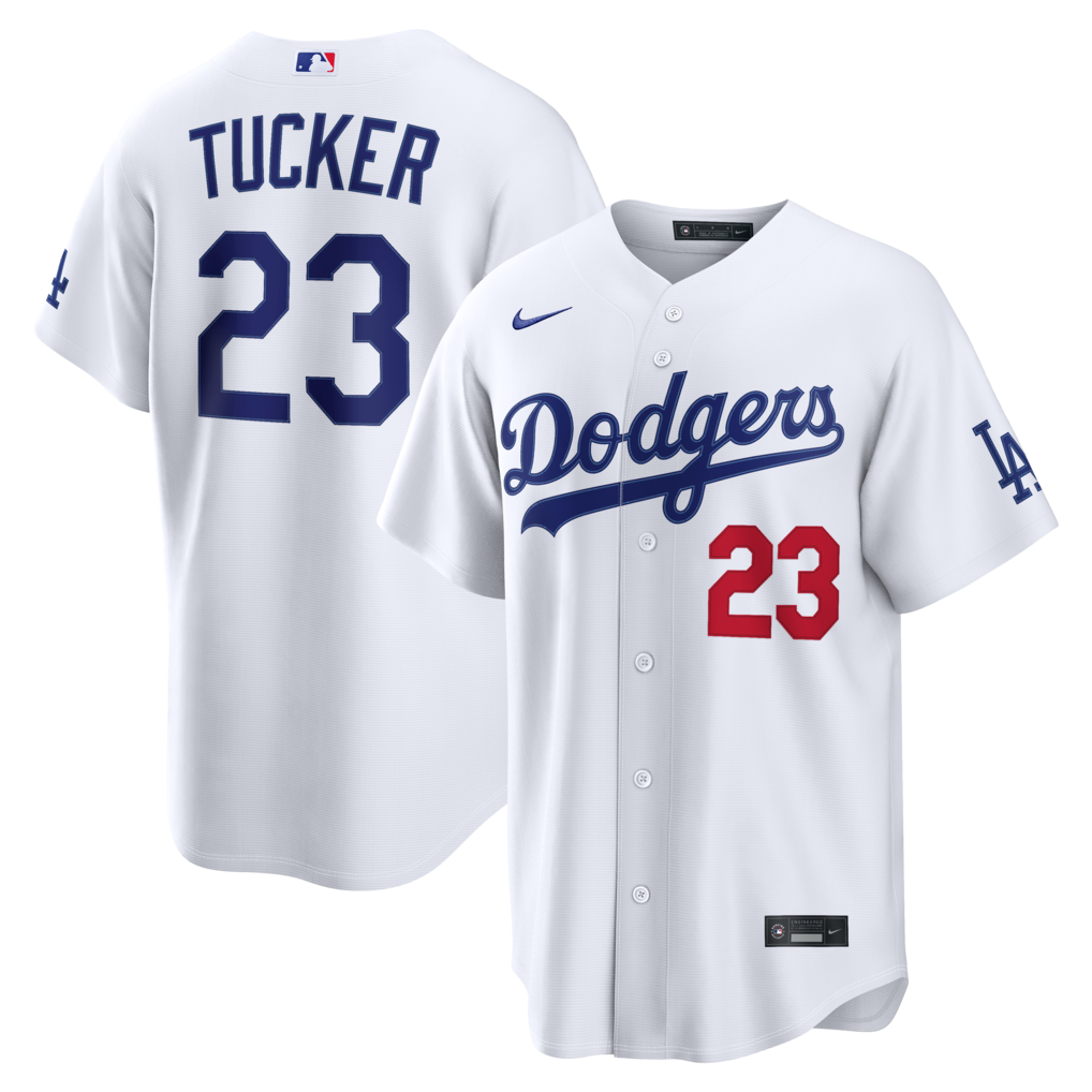 Men's Los Angeles Dodgers Kyle Tucker Nike White Home Stadium Jersey - Jersey