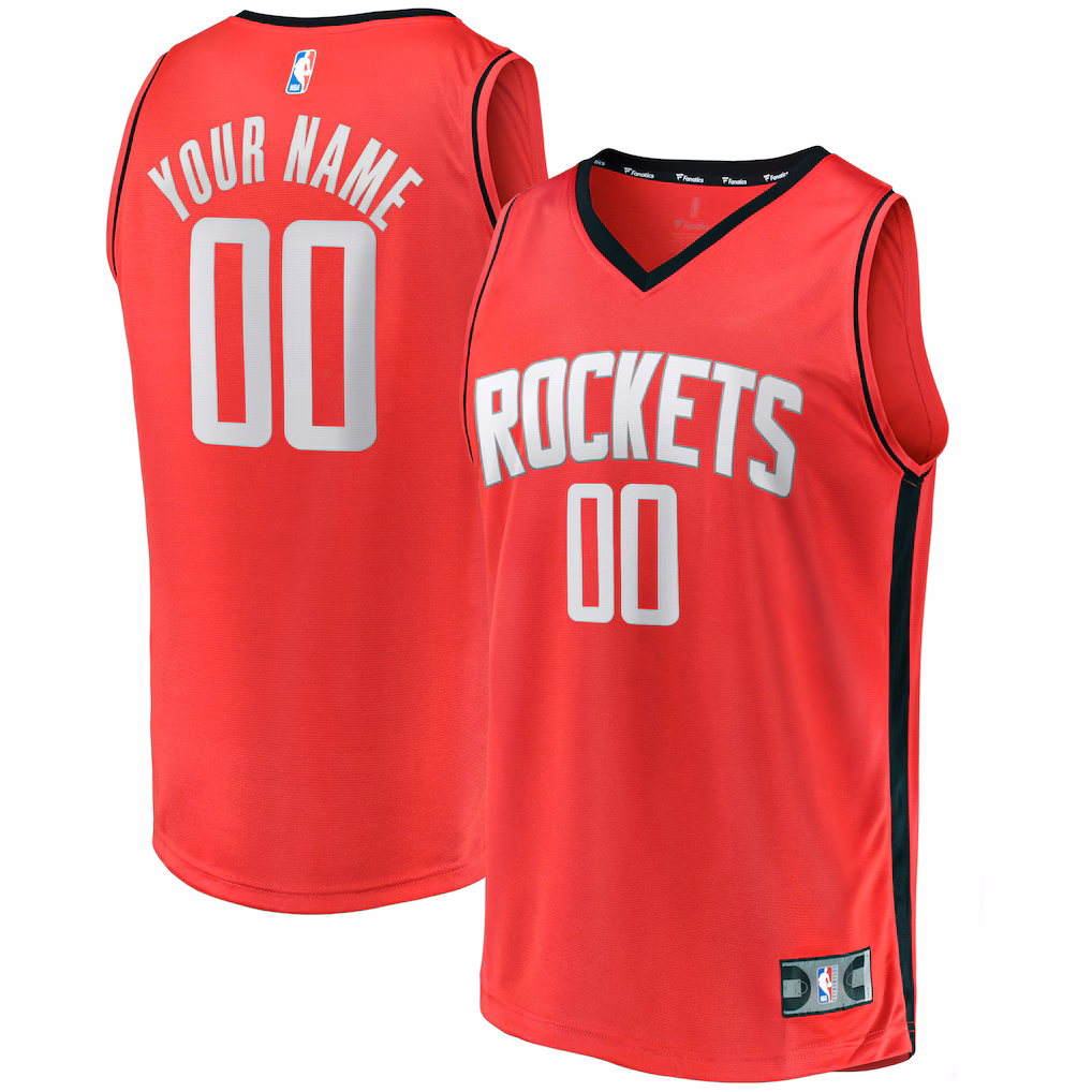 Youth Houston Rockets Fanatics Red Fast Break Custom Replica Jersey - Icon Edition - Jersey