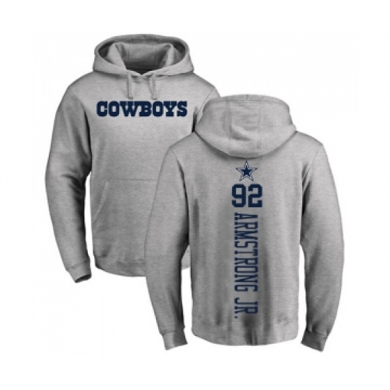 Football Dallas Cowboys #92 Dorance Armstrong Jr. Ash Backer Pullover Hoodie - Jersey