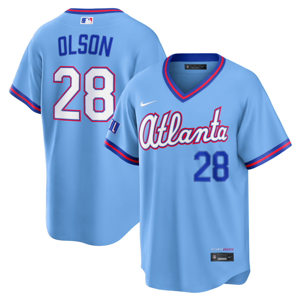 Men's Atlanta Braves Matt Olson Nike Powder Blue 2026 City Connect Stadium Jersey - Jersey
