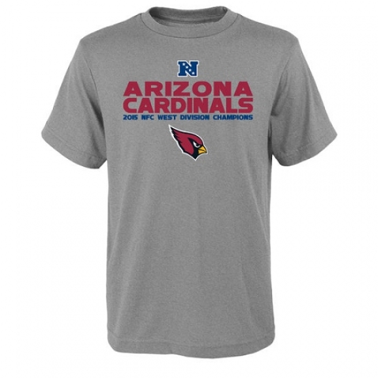 NFL Men Arizona Cardinals Heather Gray 2015 NFC West Division Champions Next Level T-Shirt - Jersey