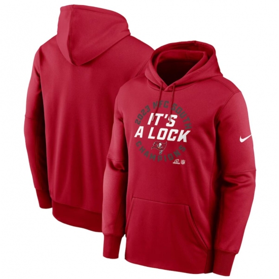 Men's Tampa Bay Buccaneers Red 2023 NFC South Division Champions Locker Room Trophy Collection Pullover Hoodie - Jersey