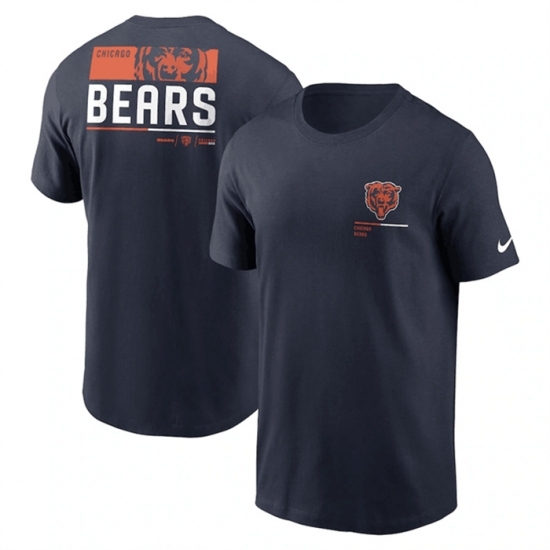 Men's Chicago Bears Navy Team Incline T Shirt - Jersey