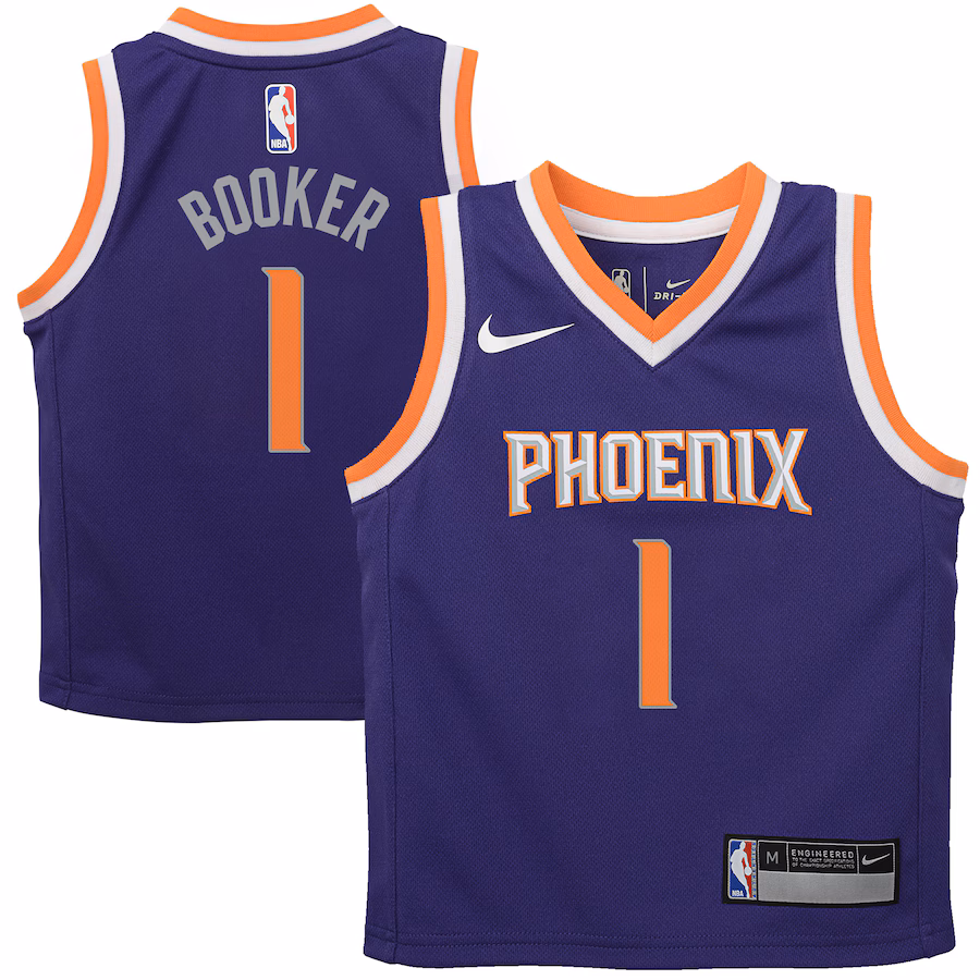 Preschool Phoenix Suns Devin Booker Nike Purple Replica Jersey - Icon Edition - Jersey