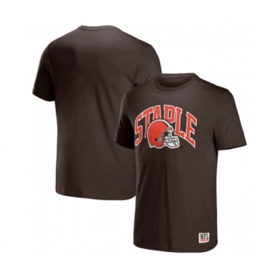 Men's Cleveland Browns x Staple Brown Logo Lockup T-Shirt - Jersey