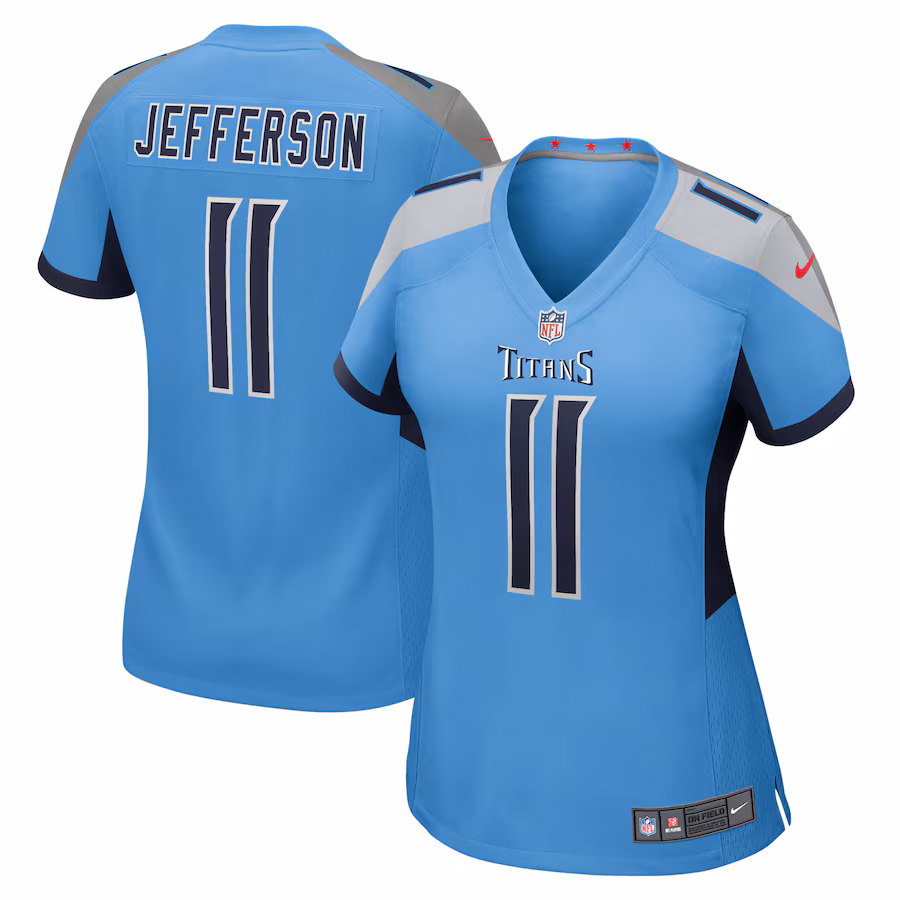 Women's Tennessee Titans Van Jefferson Nike Light Blue Team Game Jersey - Jersey