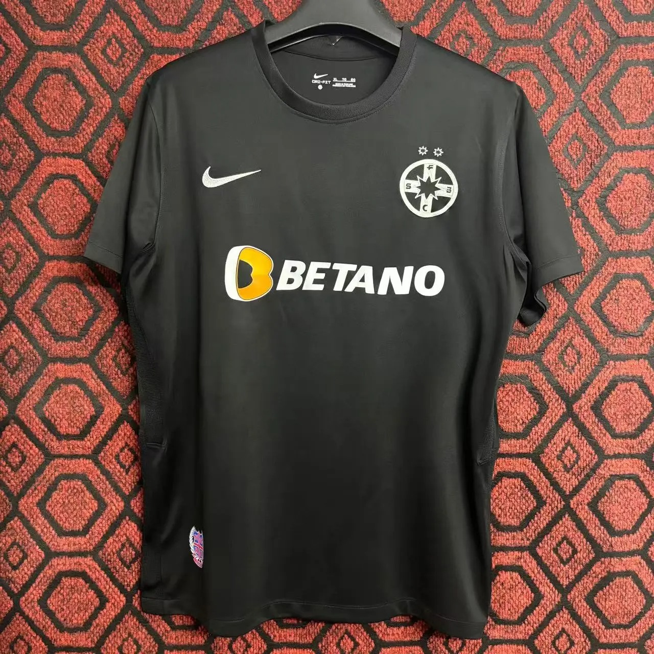 22-23 FCSB Away Soccer Jersey Black Custom Shirt - Jersey