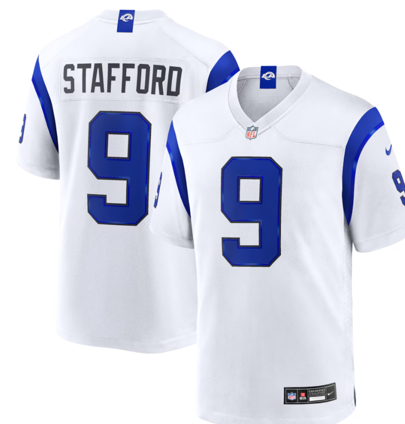 Men's Los Angeles Rams Matthew Stafford Nike Fearsome White Game Jersey - Jersey
