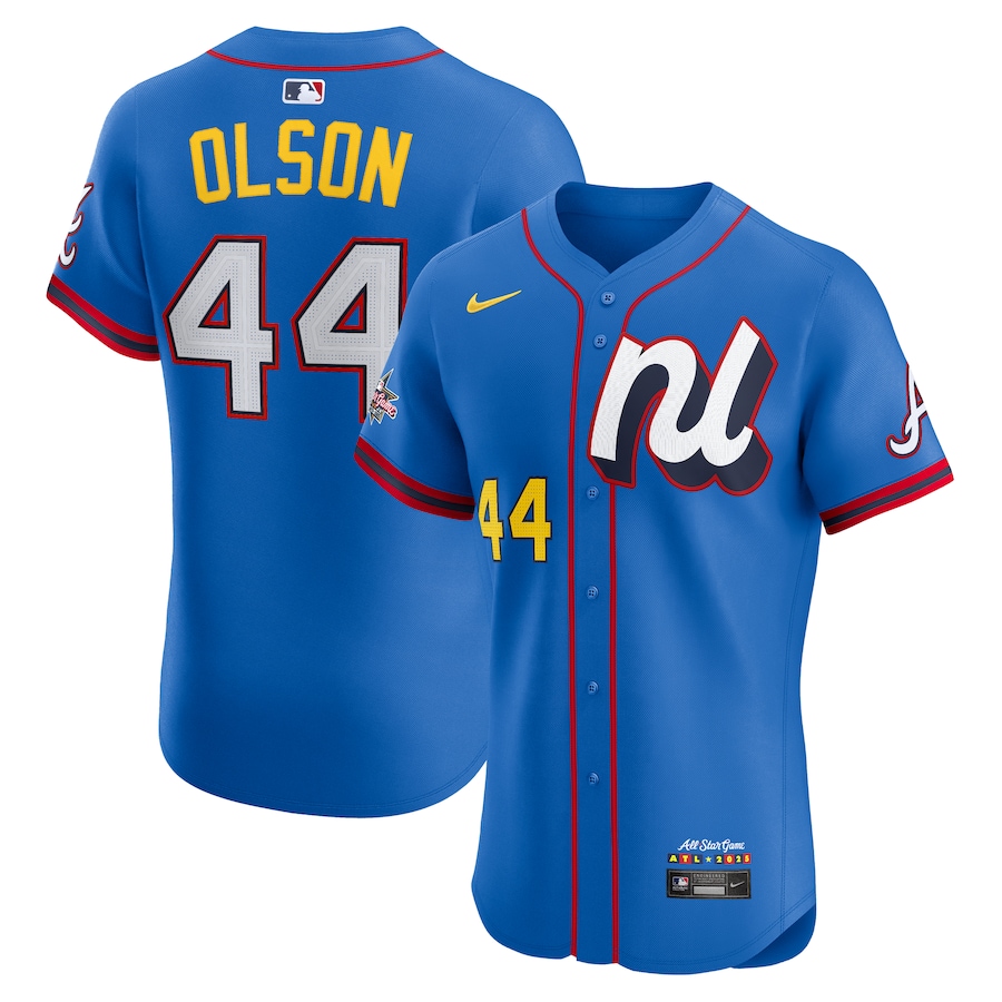 Men's National League Matt Olson Nike Blue 2025 All-Star Edition Elite Jersey - Jersey