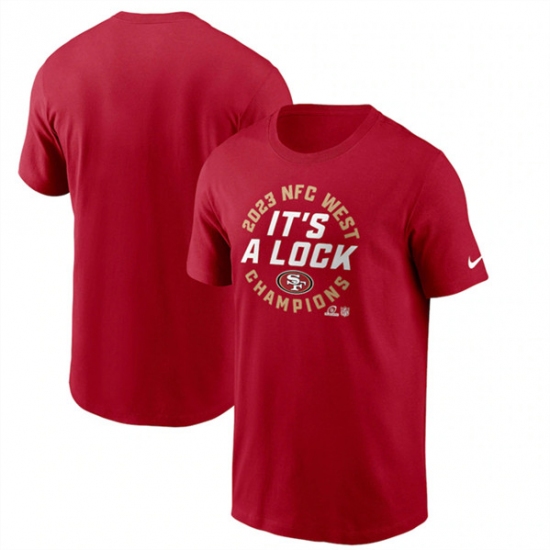 Men's San Francisco 49ers Red 2023 NFC West Champions T-Shirt - Jersey