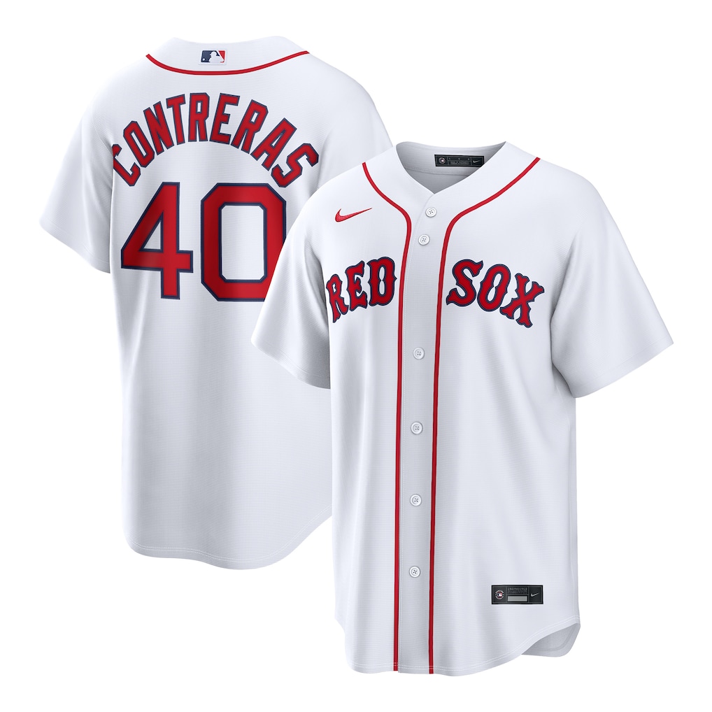 Men's Boston Red Sox Willson Contreras Nike White Home Replica Jersey - Jersey