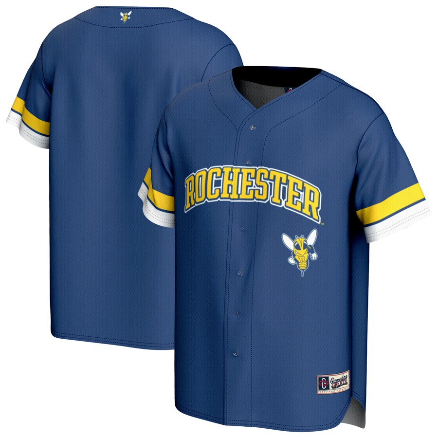 Youth GameDay Greats Blue Rochester Yellow Jackets Baseball Jersey - Jersey
