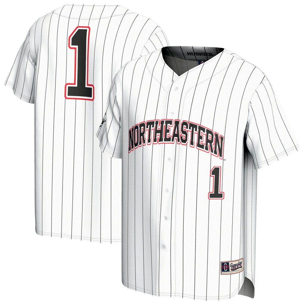 Unisex GameDay Greats White Northeastern Huskies Lightweight Collegiate Baseball Fashion Jersey - Jersey