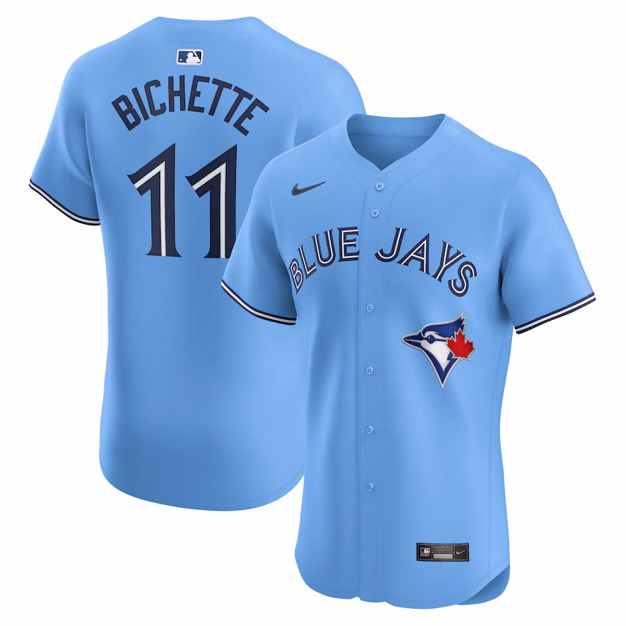 Men's Toronto Blue Jays Bo Bichette Nike Powder Blue Alternate Elite Player Jersey - Jersey