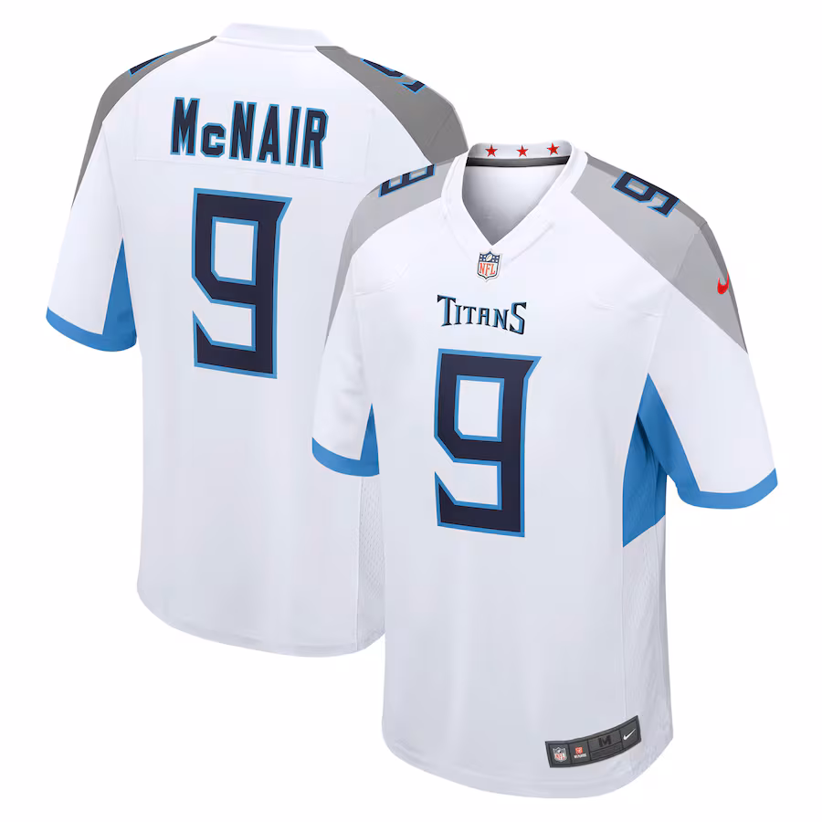 Men's Tennessee Titans Steve McNair Nike White Retired Player Game Jersey - Jersey