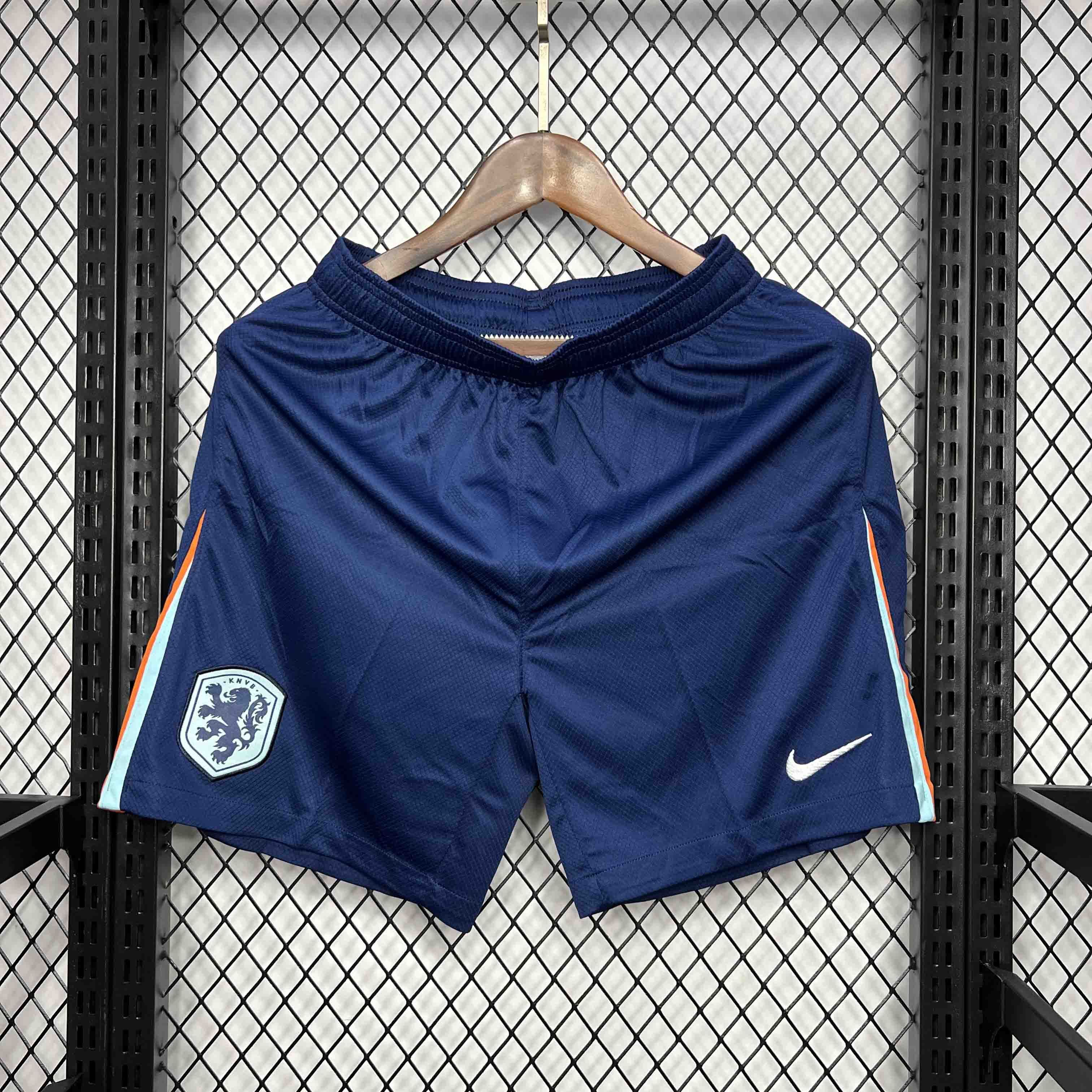 Netherlands Soccer Jersey Away Custom Shorts EURO 2024 - Jersey