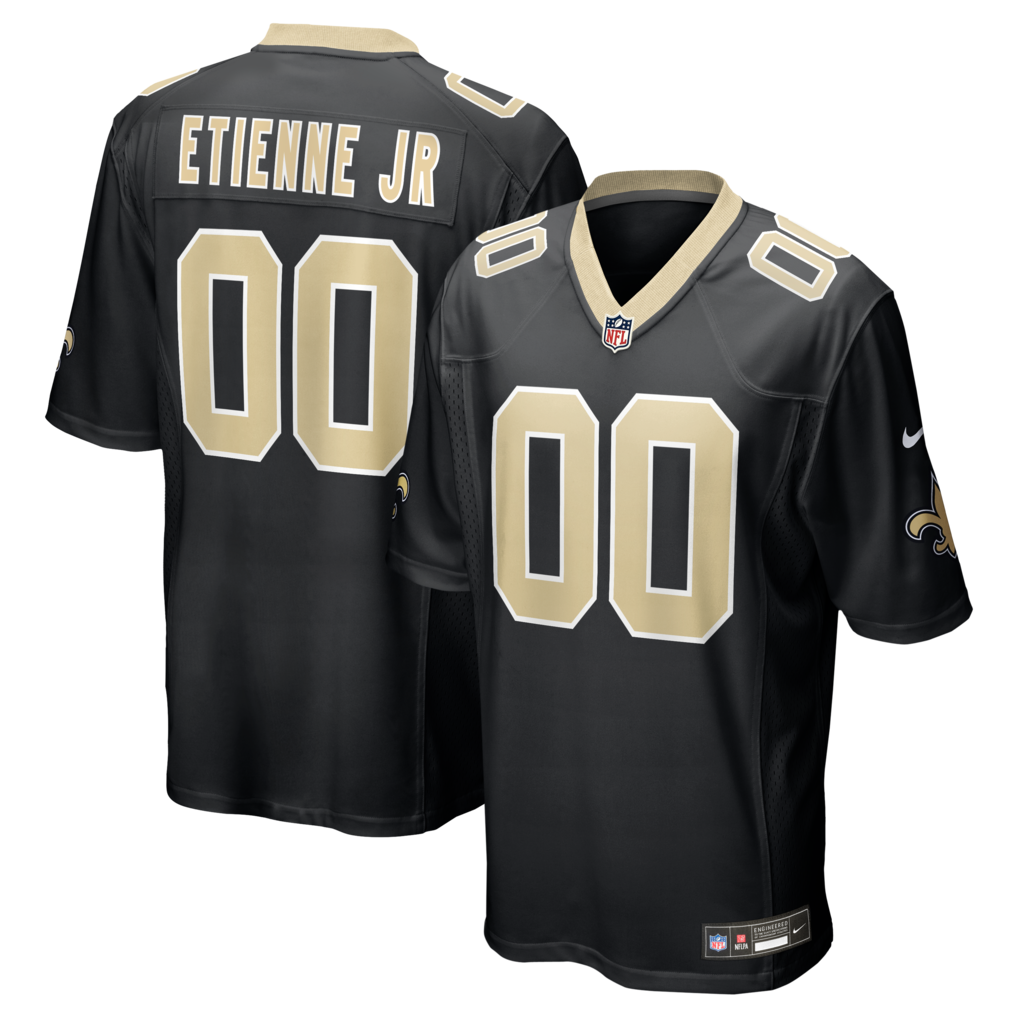 Men's New Orleans Saints Travis Etienne Jr Nike Black Game Jersey - Jersey