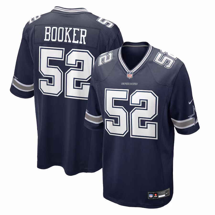 Men's Dallas Cowboys Tyler Booker Nike Navy 2025 NFL Draft First Round Pick Game Jersey - Jersey
