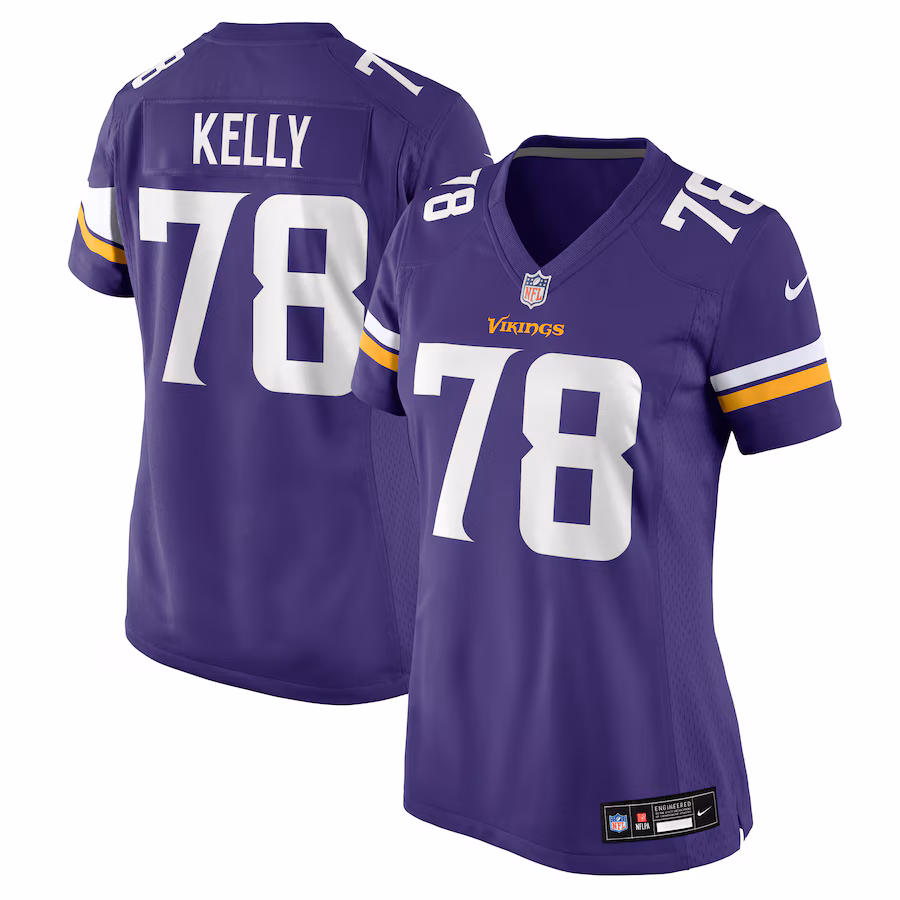 Women's Minnesota Vikings Ryan Kelly Nike Purple Team Game Jersey - Jersey
