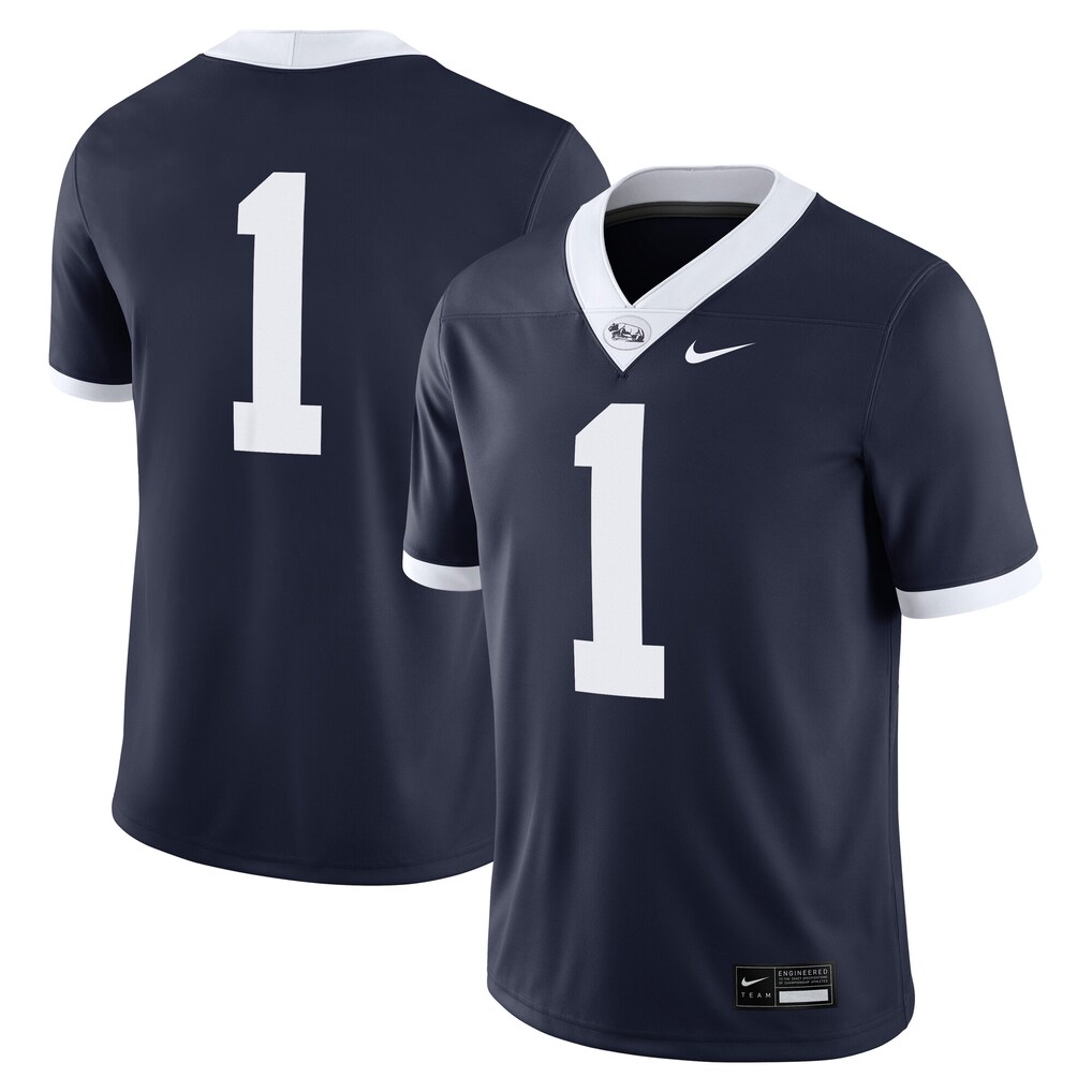 Men's Nike #1 Navy Penn State Nittany Lions Generations of Greatness Jersey - Jersey