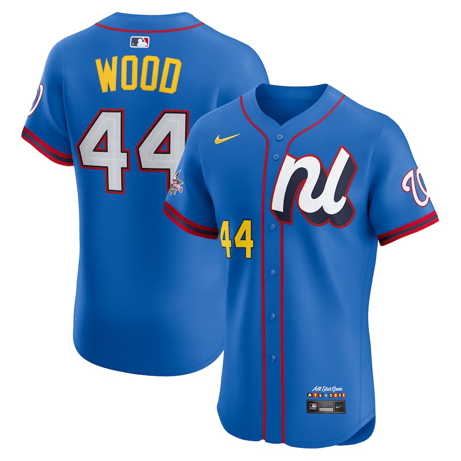 Men's National League James Wood Nike Blue 2025 All-Star Edition Elite Jersey - Jersey