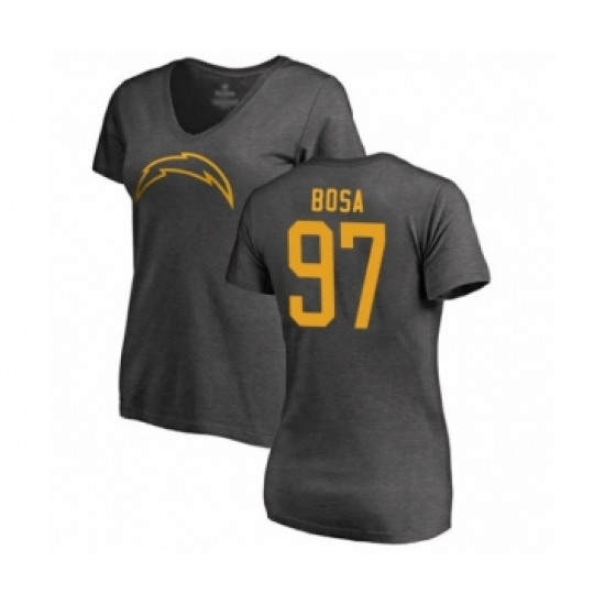 Football Women's Los Angeles Chargers #97 Joey Bosa Ash One Color T-Shirt - Jersey