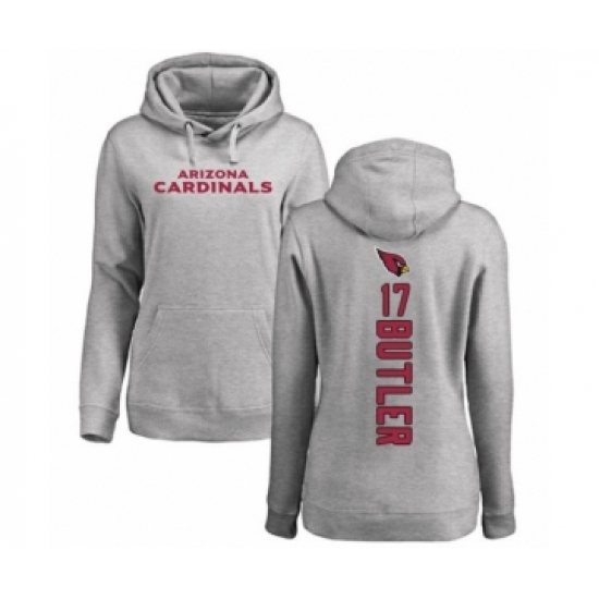 Football Women's Arizona Cardinals #17 Hakeem Butler Ash Backer Pullover Hoodie - Jersey