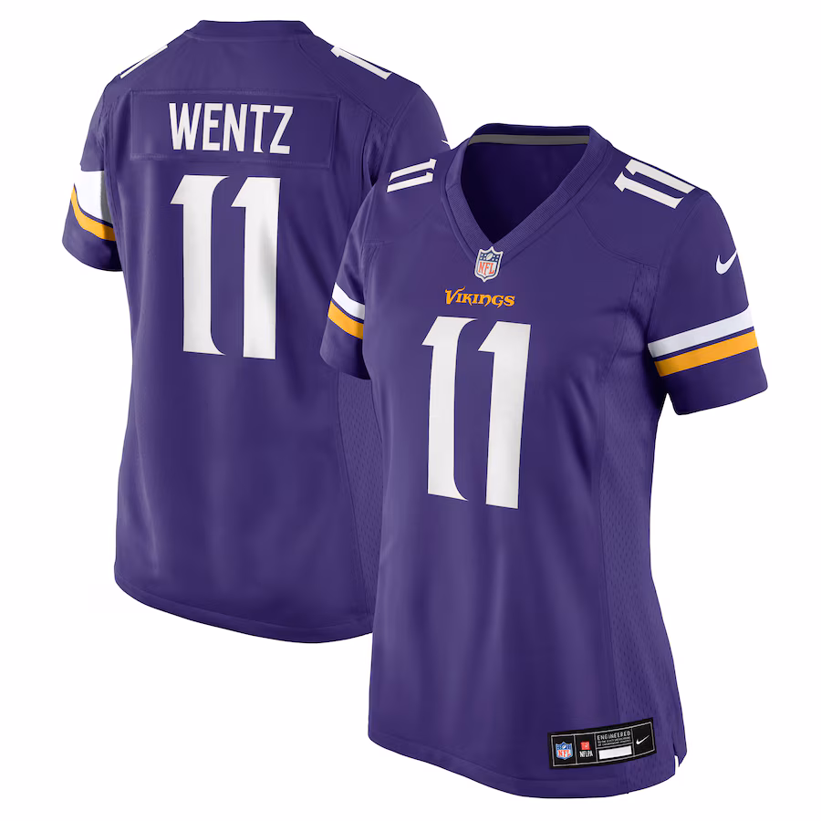 Women's Minnesota Vikings Carson Wentz Nike Purple Team Game Jersey - Jersey