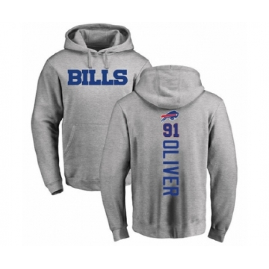 Football Buffalo Bills #91 Ed Oliver Royal Blue Backer Pullover Hoodie - Jersey