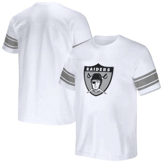 Men's Las Vegas Raiders White X Darius Rucker Collection Football Striped T Shirt - Jersey