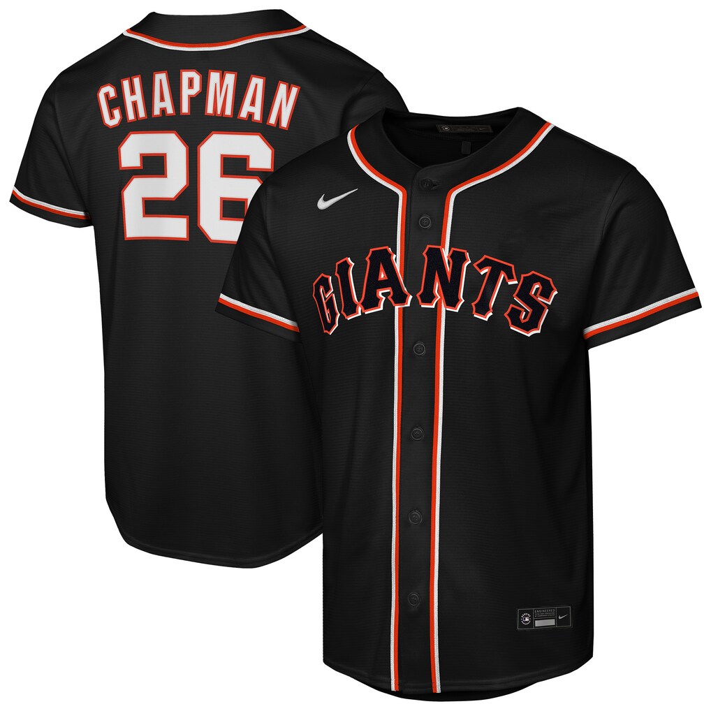 Youth San Francisco Giants Matt Chapman Nike Black Fashion Replica Player Jersey - Jersey