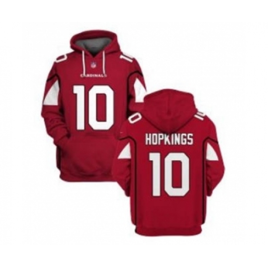 Men's Arizona Cardinals #10 DeAndre Hopkins 2021 Red Pullover Football Hoodie - Jersey