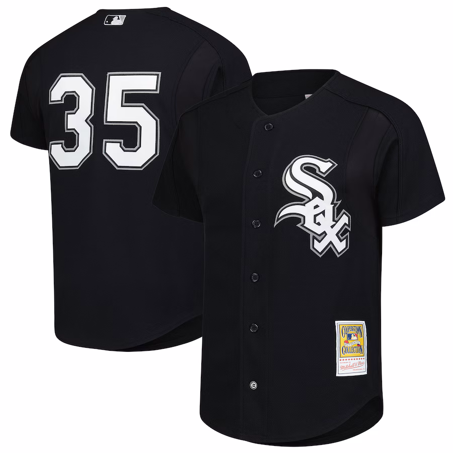 Men's Chicago White Sox Frank Thomas Mitchell & Ness Black Authentic Batting Practice Jersey - Jersey