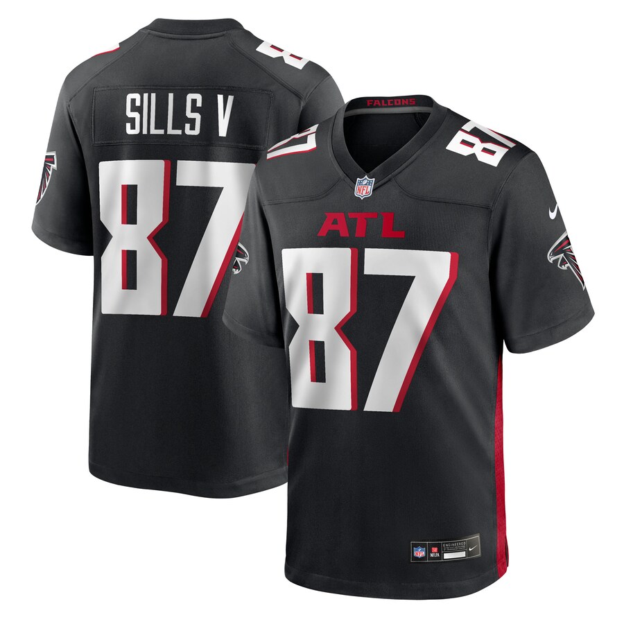 Men's Atlanta Falcons David Sills V Nike Black Team Game Jersey - Jersey