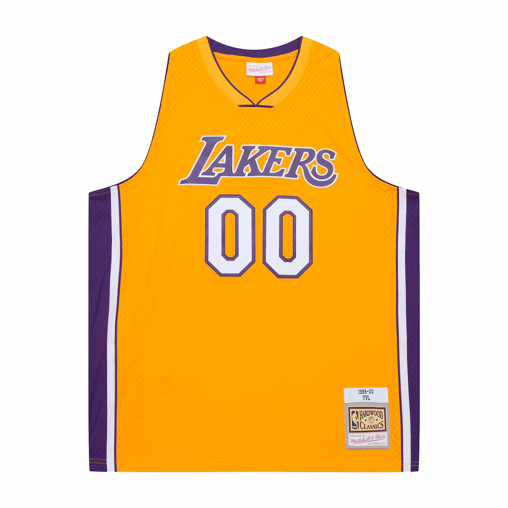 Men's Los Angeles Lakers Mitchell & Ness x Playboi Carti Gold 1999-00 Swingman Jersey - Jersey