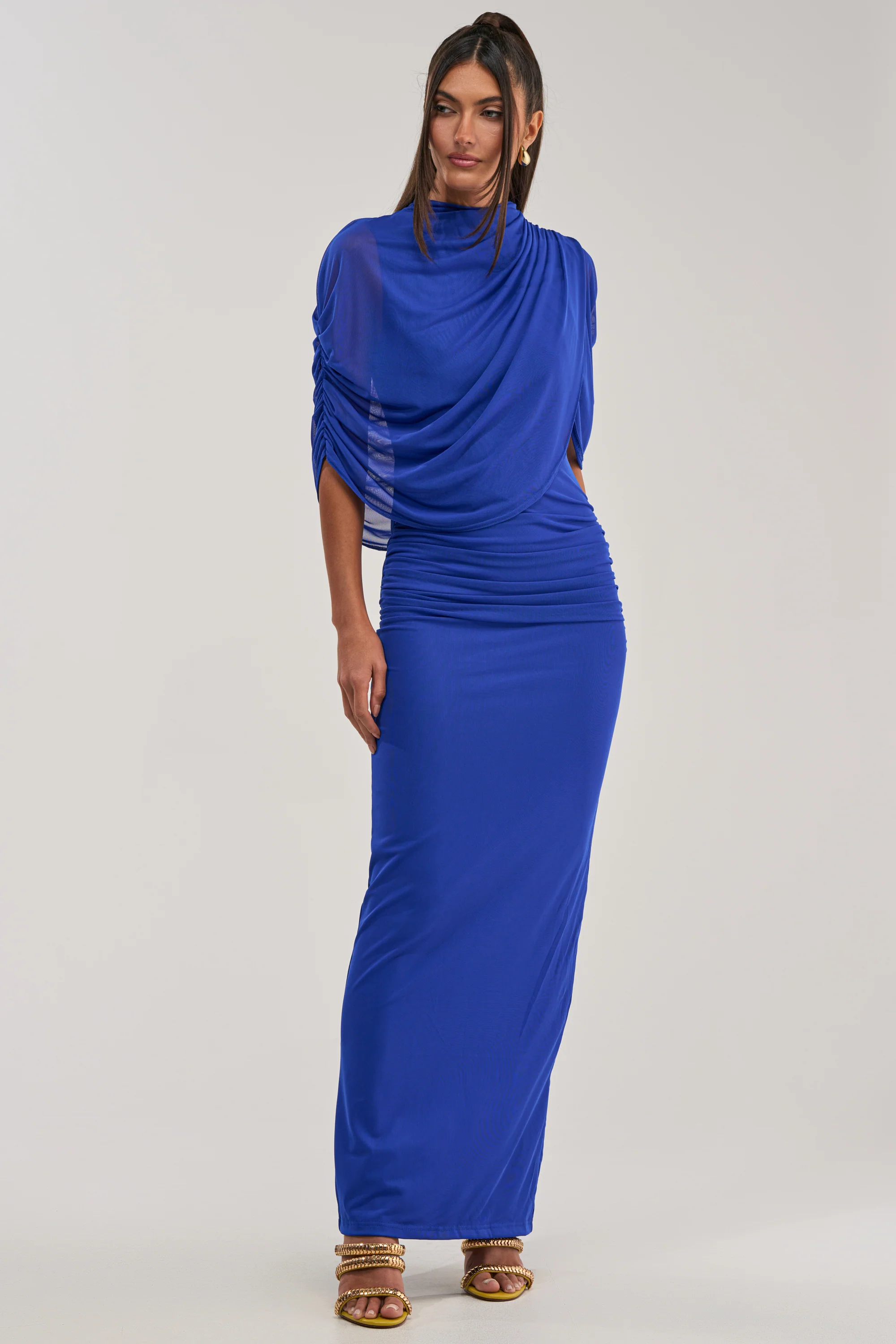 GODDESS MENTALITY DRAPED MAXI DRESS - Akira Wear