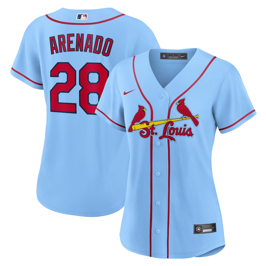 Women's St. Louis Cardinals Nolan Arenado Nike Light Blue Alternate Replica Player Jersey - Jersey