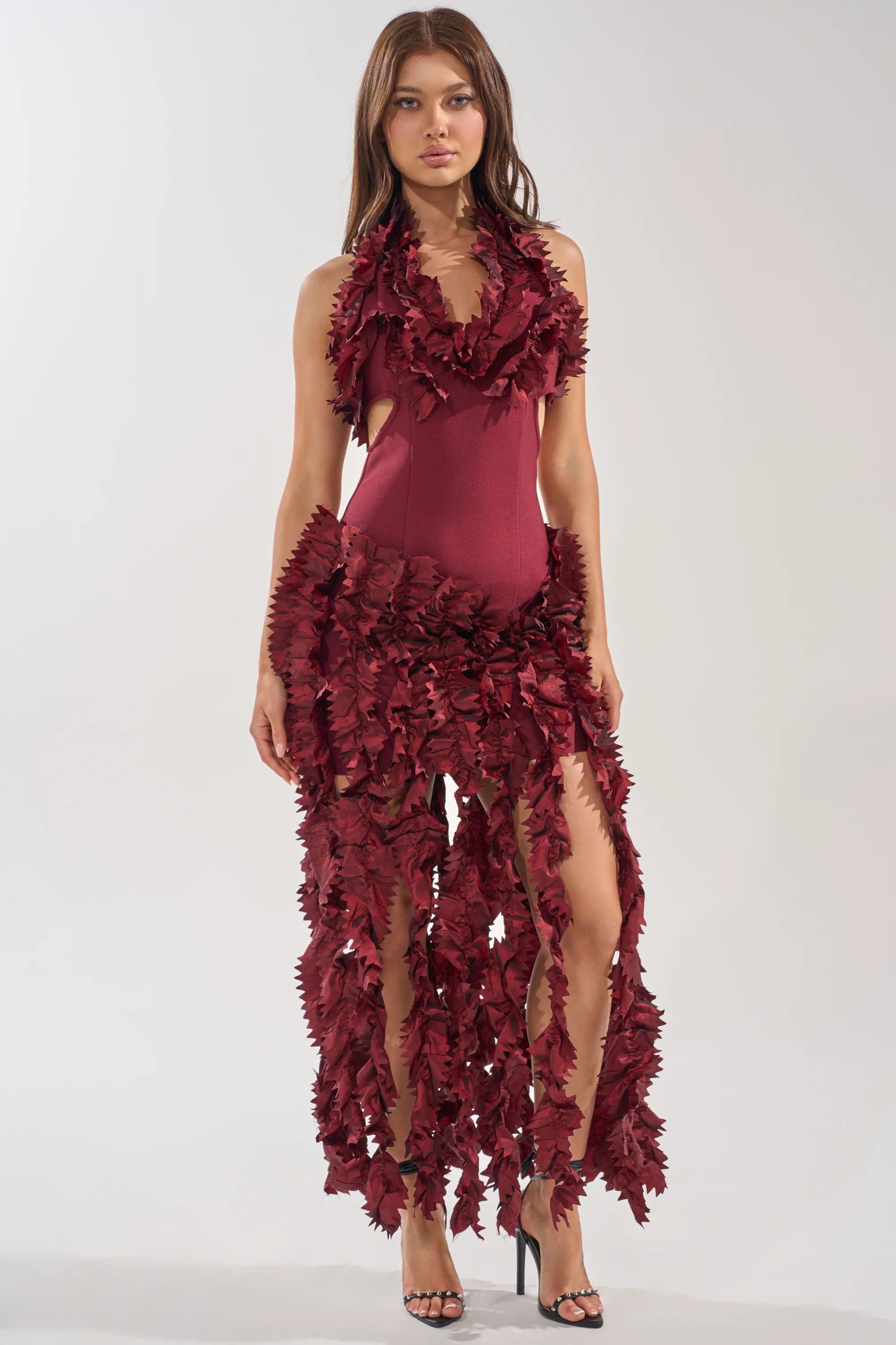 BEST DRESSED FLOCKED MAXI DRESS - Akira Wear
