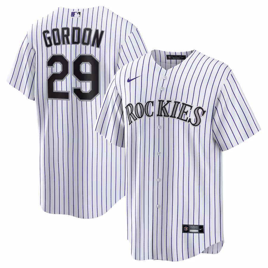 Men's Colorado Rockies Tanner Gordon Nike White Home Replica Jersey - Jersey