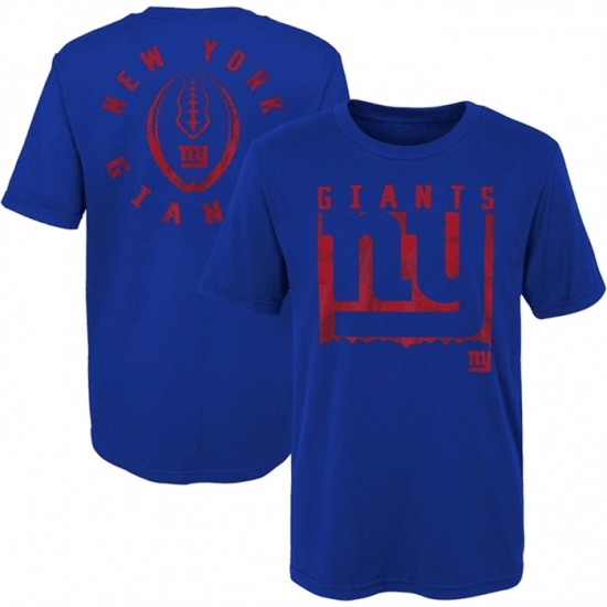 Men's New York Giants Royal Preschool Liquid Camo Logo T Shirt - Jersey
