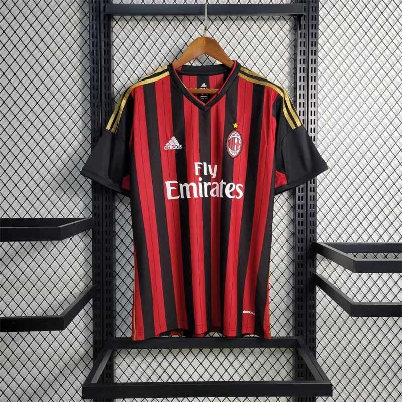 AC Milan Retro Soccer Jersey Home Custom Shirt 2013/14 - Jersey