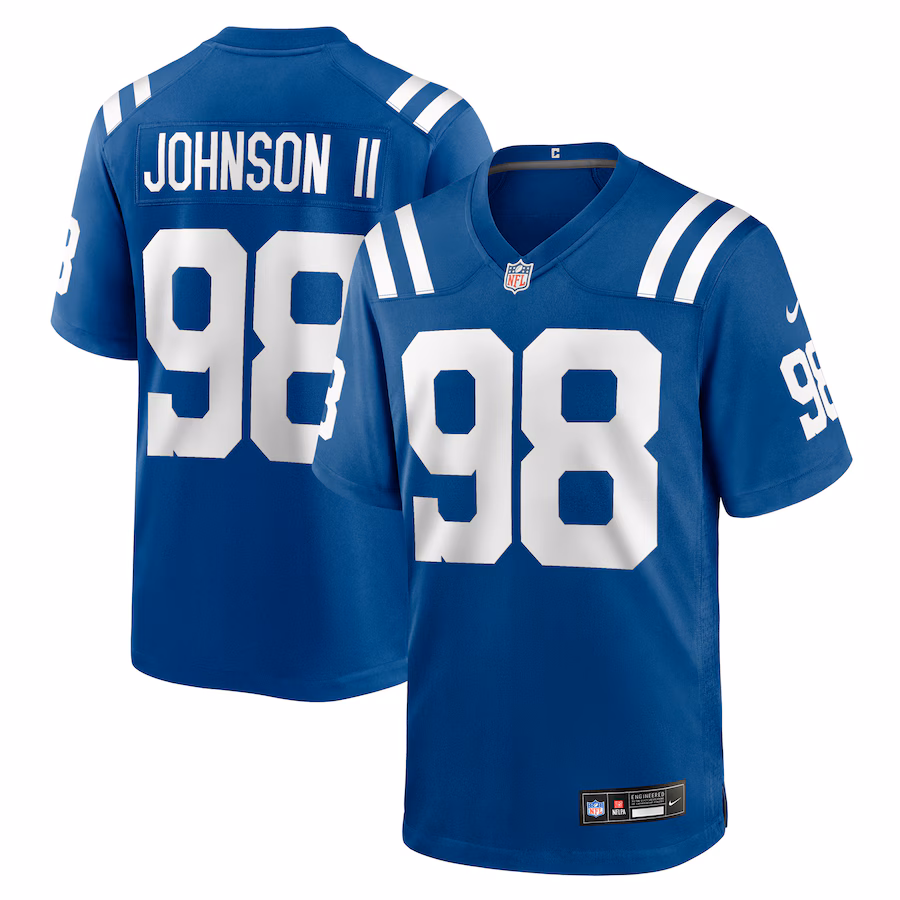 Men's Indianapolis Colts Eric Johnson II Nike Royal Team Game Jersey - Jersey