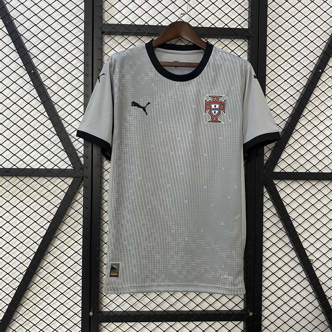 Portugal Soccer Jersey Grey Goalkeeper Custom Shirt 2025 - Jersey