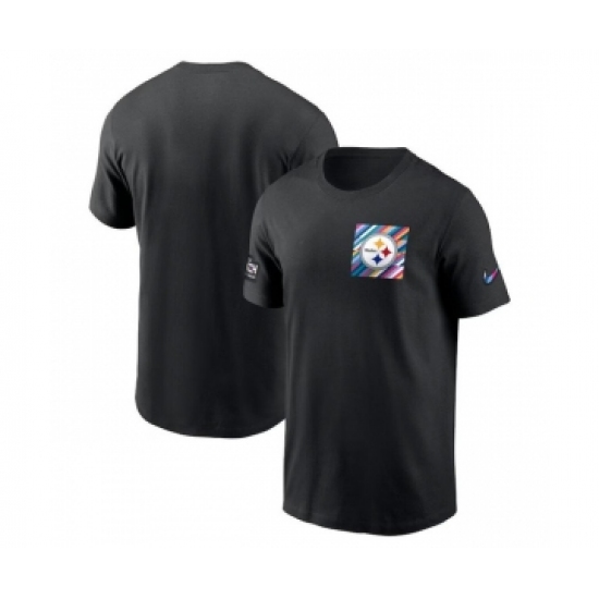 Men's Pittsburgh Steelers Black 2023 Crucial Catch Sideline Tri-Blend T-Shirt - Jersey