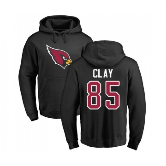 Football Arizona Cardinals #85 Charles Clay Black Name & Number Logo Pullover Hoodie - Jersey