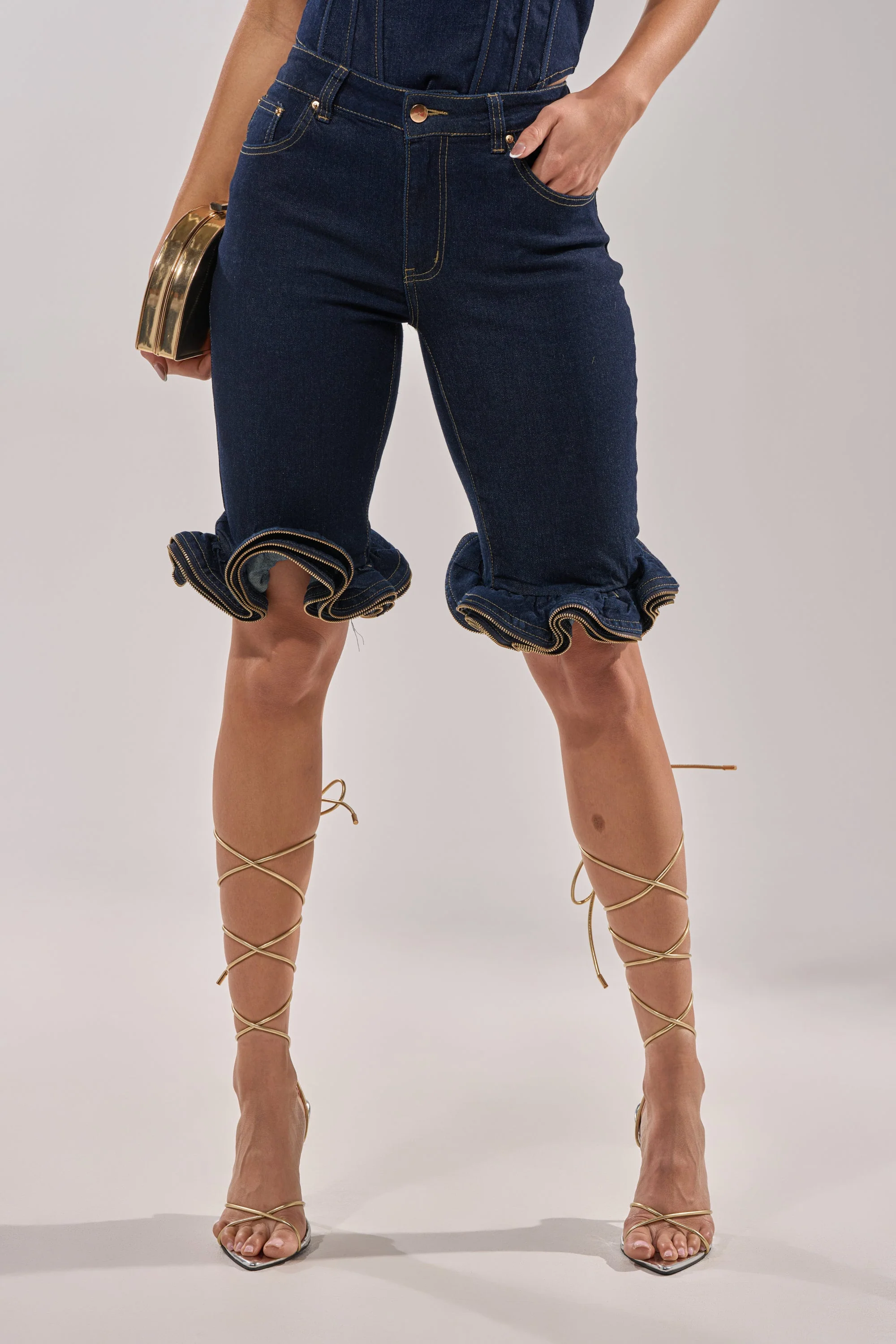 SOMETHING DIFFERENT DENIM BERMUDA SHORT - Akira Wear