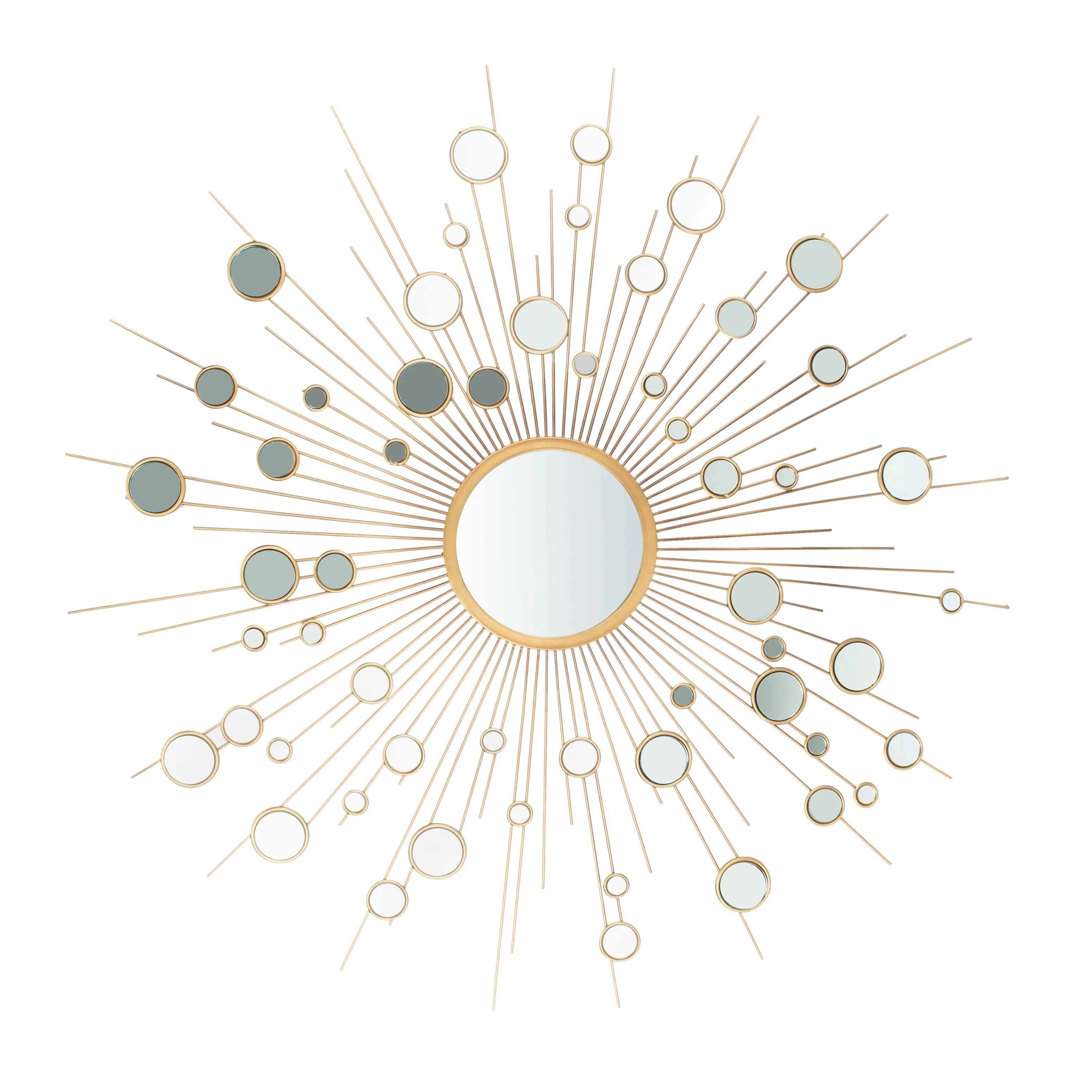 Safavieh Ariah 41 in. Radiant Lines Sunburst Round Mirror, Gold