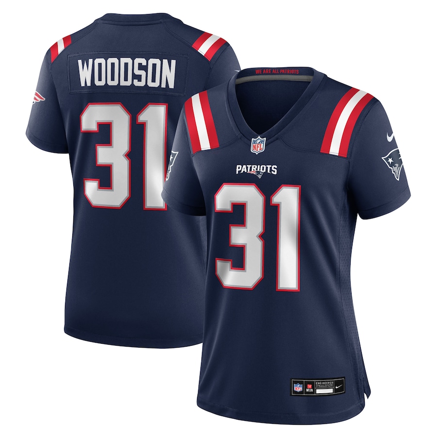 Women's New England Patriots Craig Woodson Nike Navy Team Game Jersey - Jersey